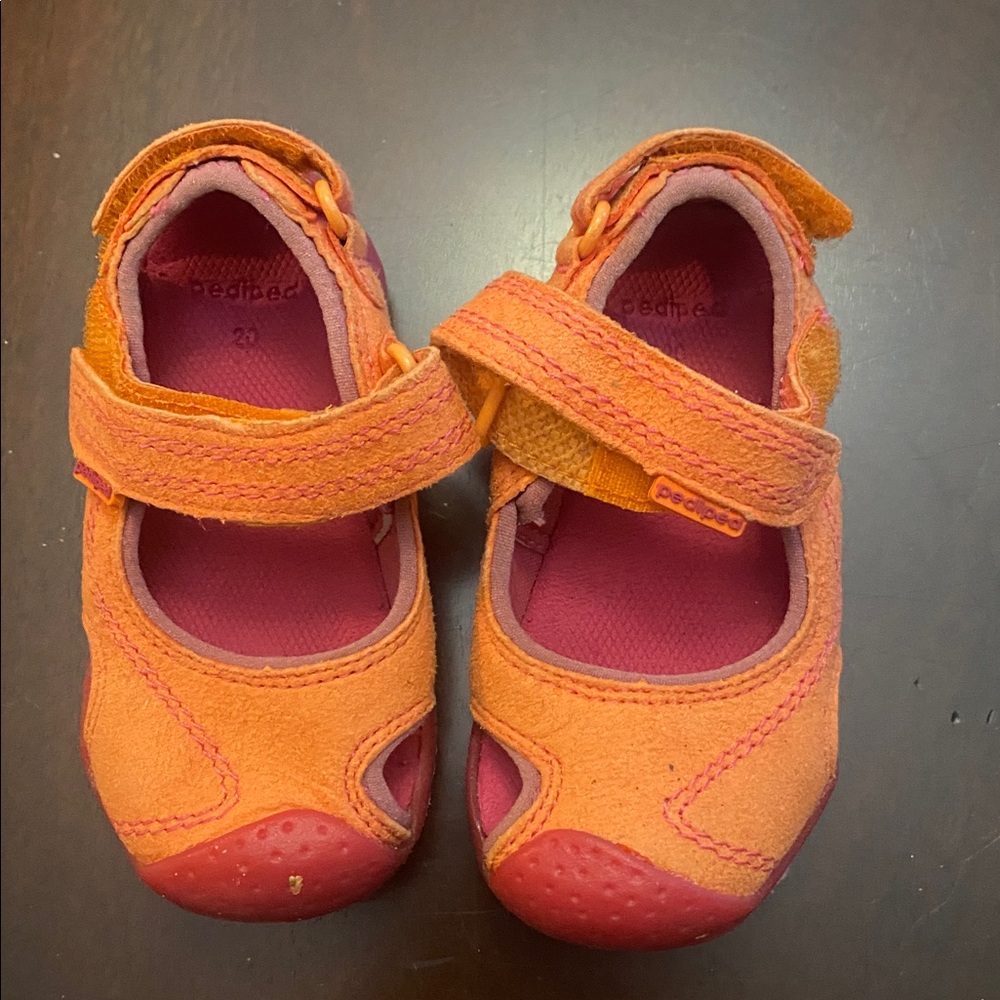 Pediped Pink and Orange shoes